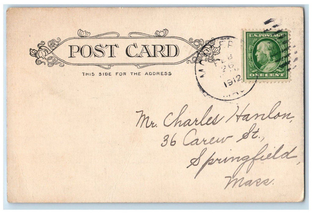1912 Berkshire County Court House Pittsfield Massachusetts MA Postcard