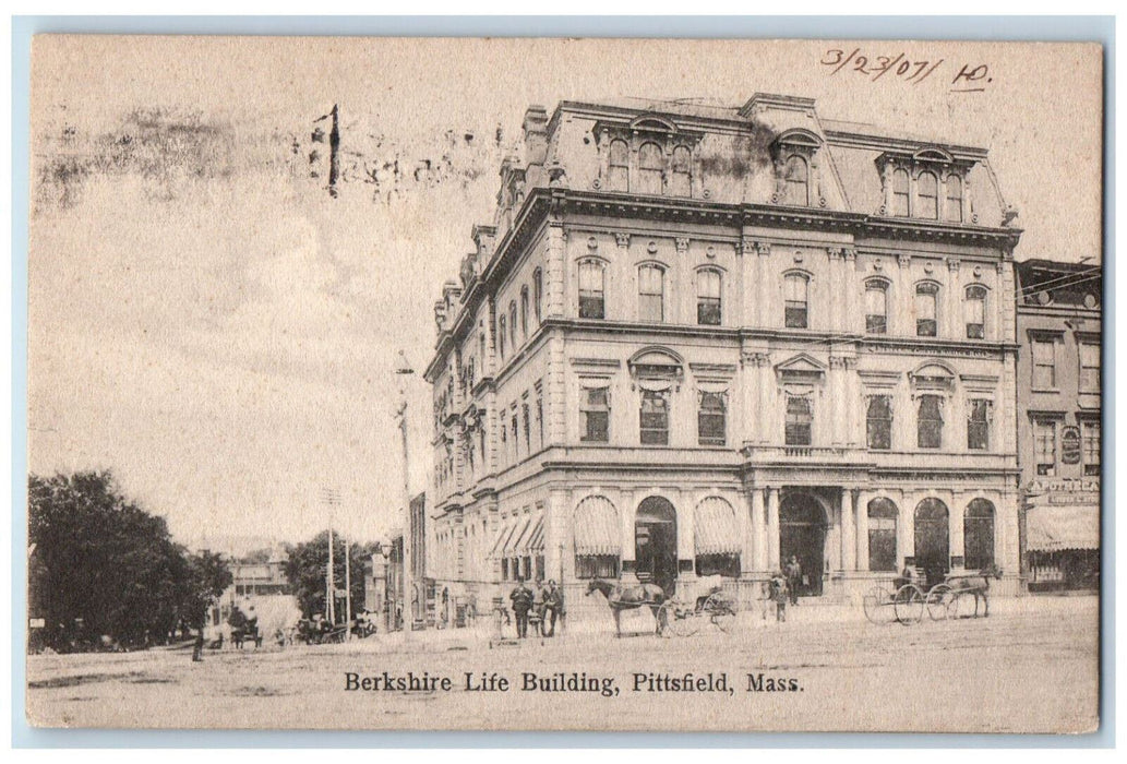 1907 Berkshire Life Building Pittsfield Massachusetts MA Antique Postcard