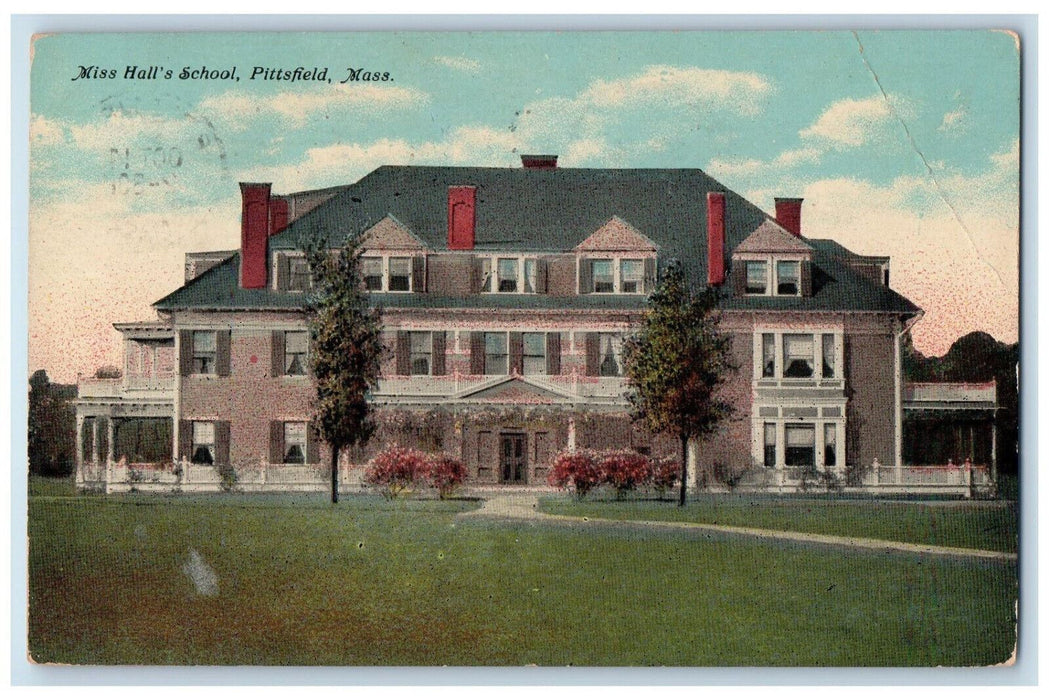 1910 Miss Hall's School Pittsfield Massachusetts MA Antique Posted Postcard