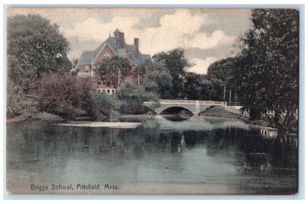 1908 Briggs School Pittsfield Massachusetts MA Antique Posted Postcard
