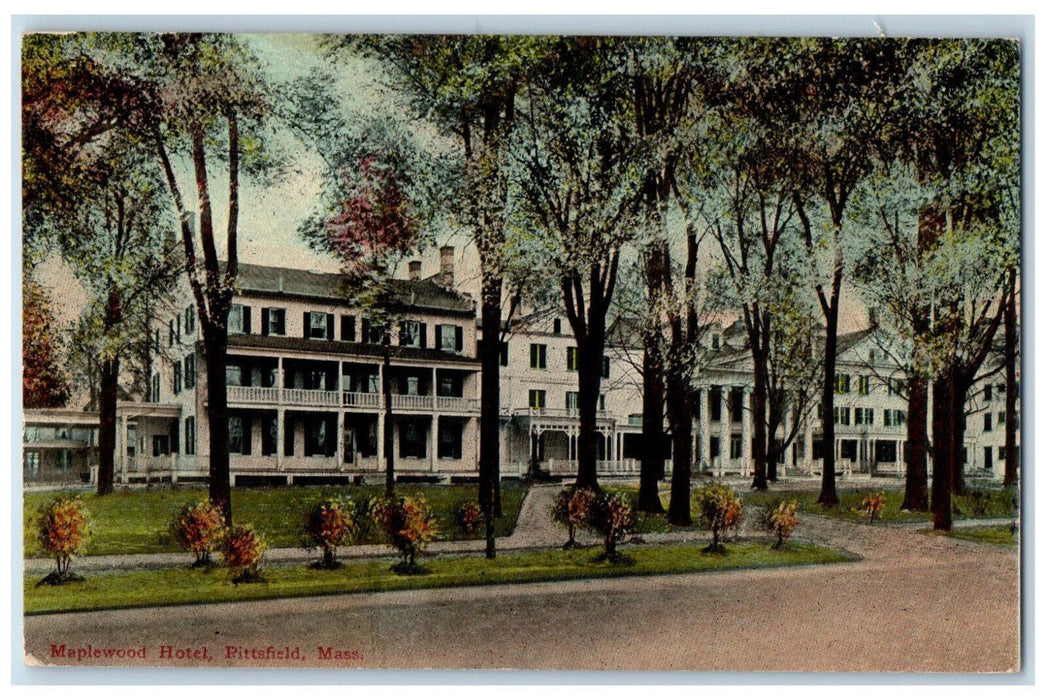 1912 Maplewood Hotel Pittsfield Massachusetts MA Albany News Company Postcard