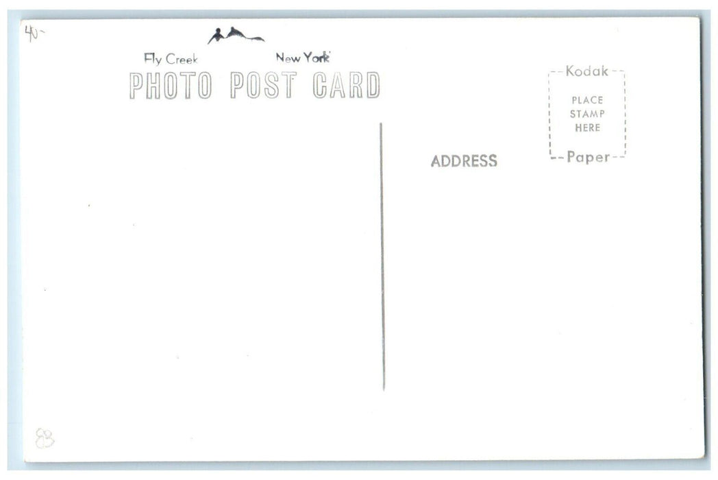 c1950's Cooperstown NY, Charlotte Valley Railway Train RPPC Photo Postcard