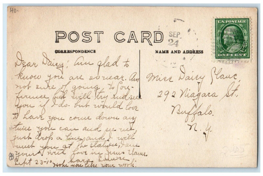 c1910's Public School Wales New York NY RPPC Photo Posted Antique Postcard