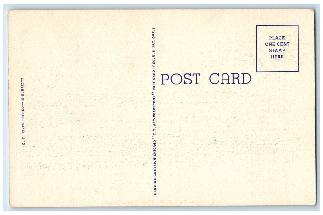 c1950's Greetings from Peabody Massachusetts MA Vintage Unposted Postcard
