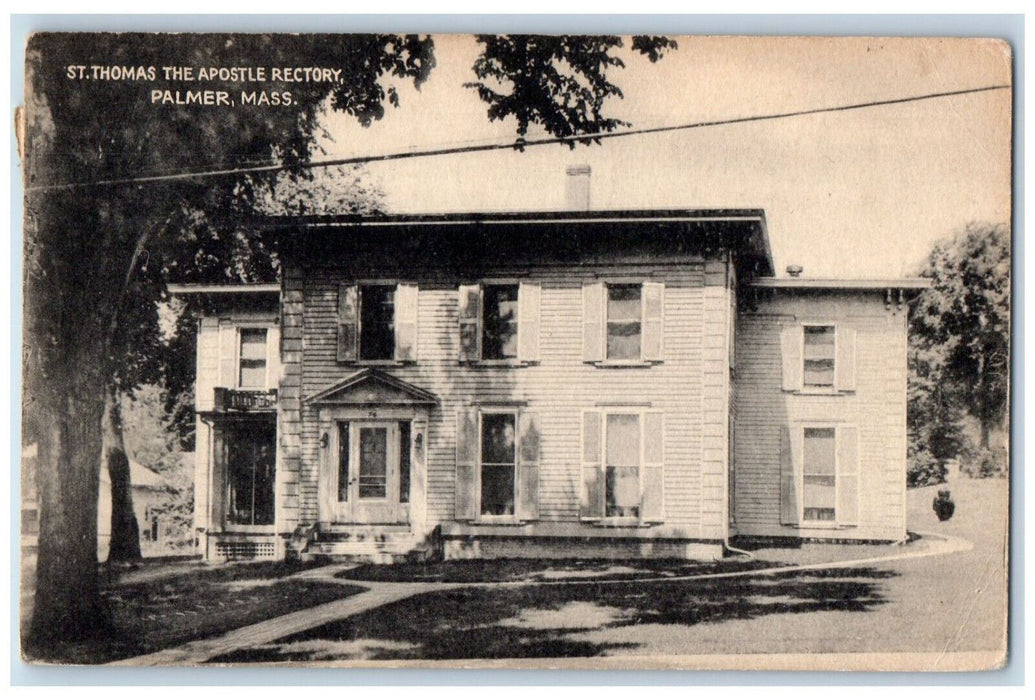 1949 St. Thomas The Apostle Rectory Palmer Massachusetts MA Posted Postcard