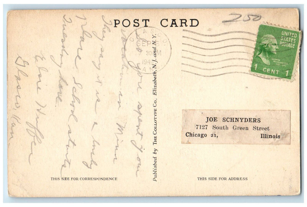 1949 St. Thomas The Apostle Rectory Palmer Massachusetts MA Posted Postcard