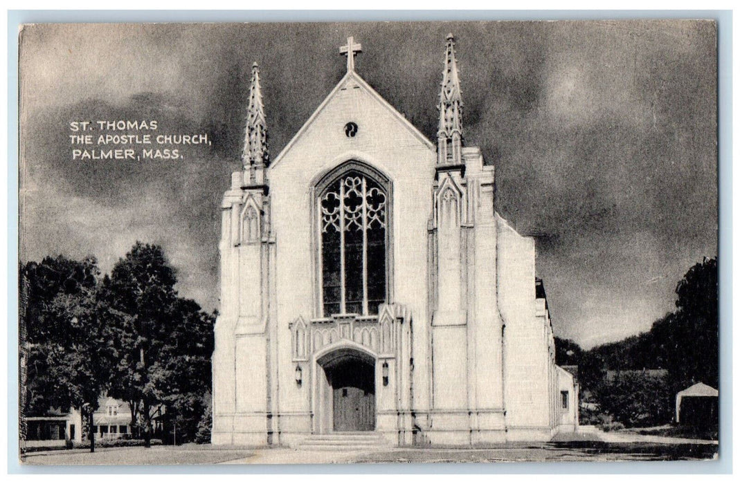 c1940's St. Thomas The Apostle Church Palmer Massachusetts MA Unposted Postcard