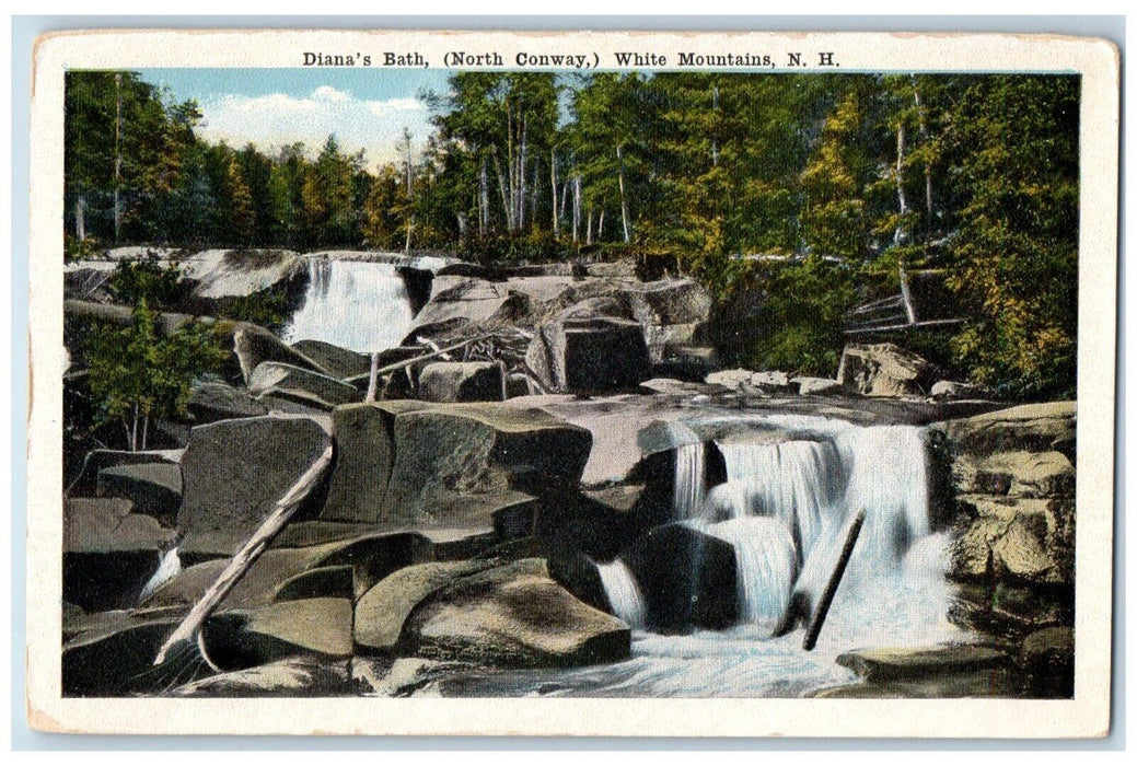 c1910 Dianas Bath North Conway White Mountains River New Hampshire NH Postcard