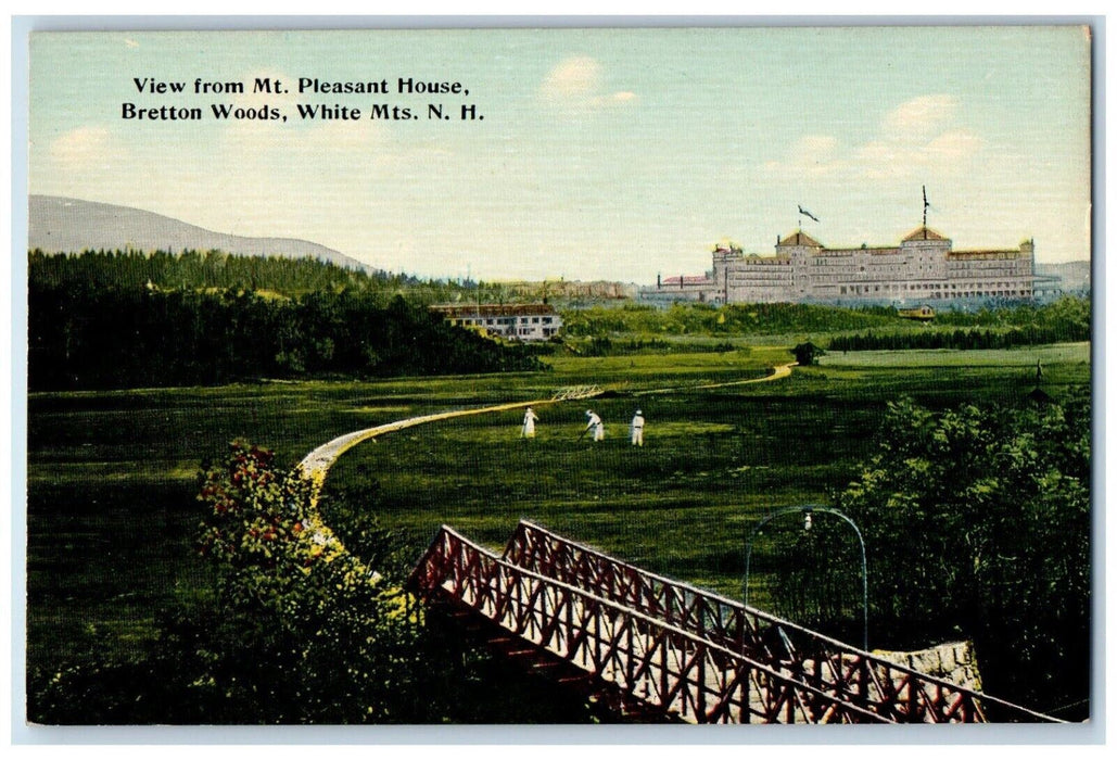 c1910 View Mt Pleasant House Bretton Woods White Mts New Hampshire NH Postcard