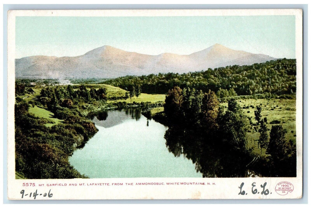 c1905 Mt Garfield Mt Lafayette Ammonoosuc White Mountains New Hampshire Postcard