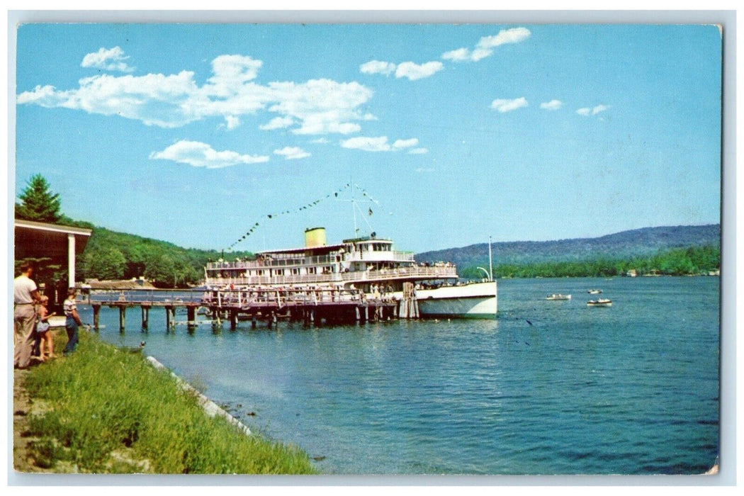 c1960 Mt Washington Alton Bay Steamer Lake Winnipesaukee New Hampshire Postcard