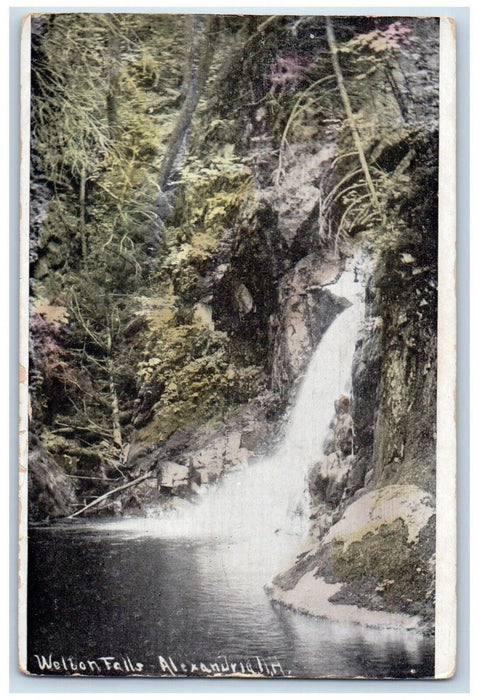 c1910 Welton Falls Alexandria New Hampshire NH Frank W Swallow Vintage Postcard