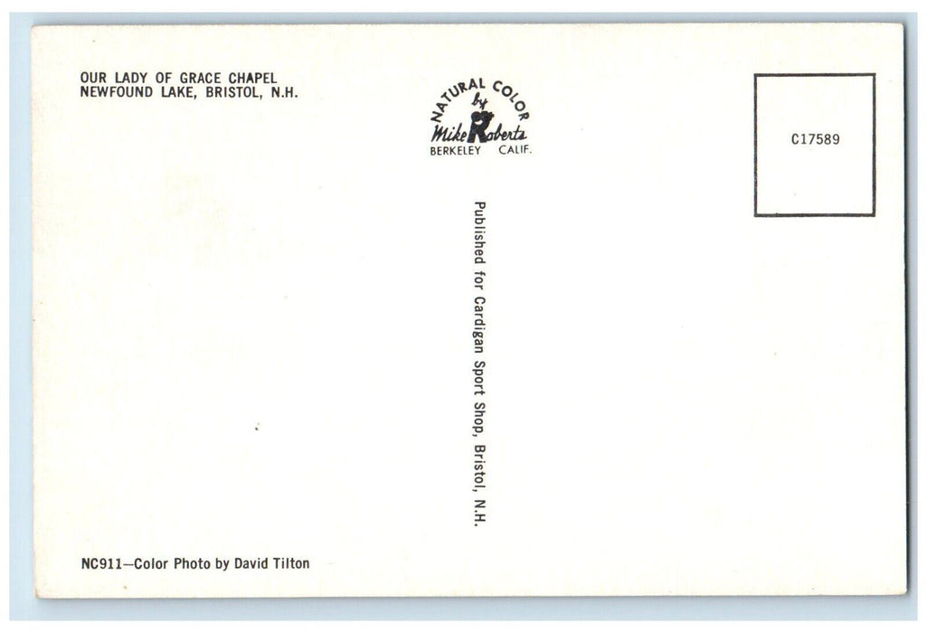 c1960 Our Lady Grace Chapel Newfound Lake Bristol New Hampshire NH Mike Postcard