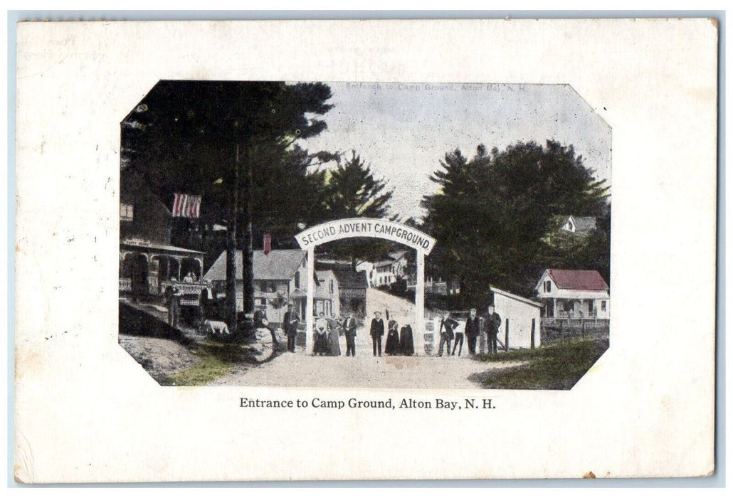 1911 Second Advent Campground Entrance Ground Alton Bay New Hampshire Postcard