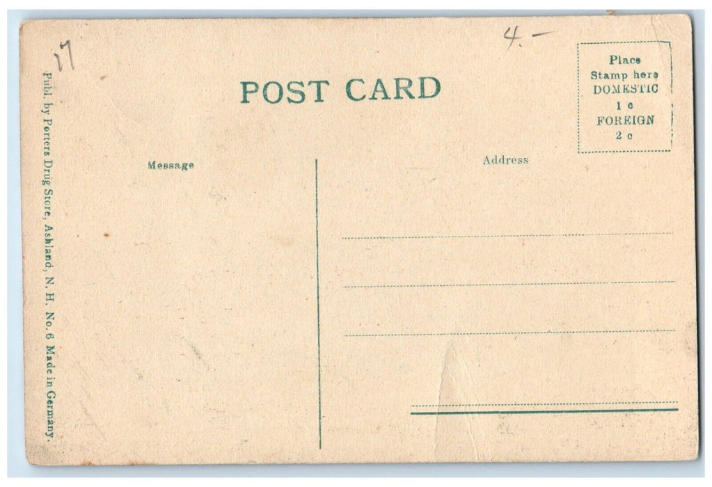 c1910 Town Hall Episcopal Church Parish House Ashland New Hampshire NH Postcard