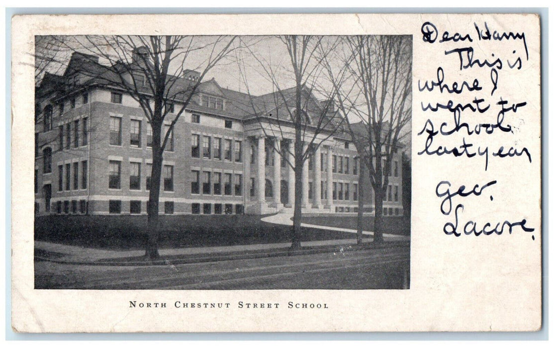 1905 North Chestnut Street School Northampton Massachusetts MA Postcard