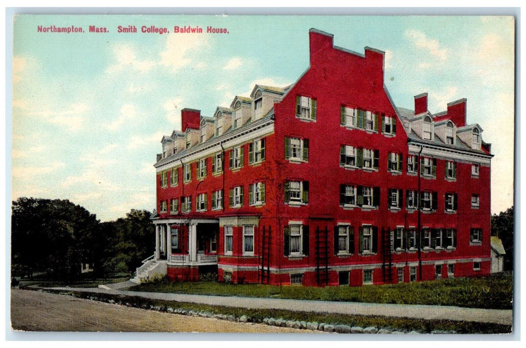 c1910 Smith College Baldwin House Northampton Massachusetts MA Postcard