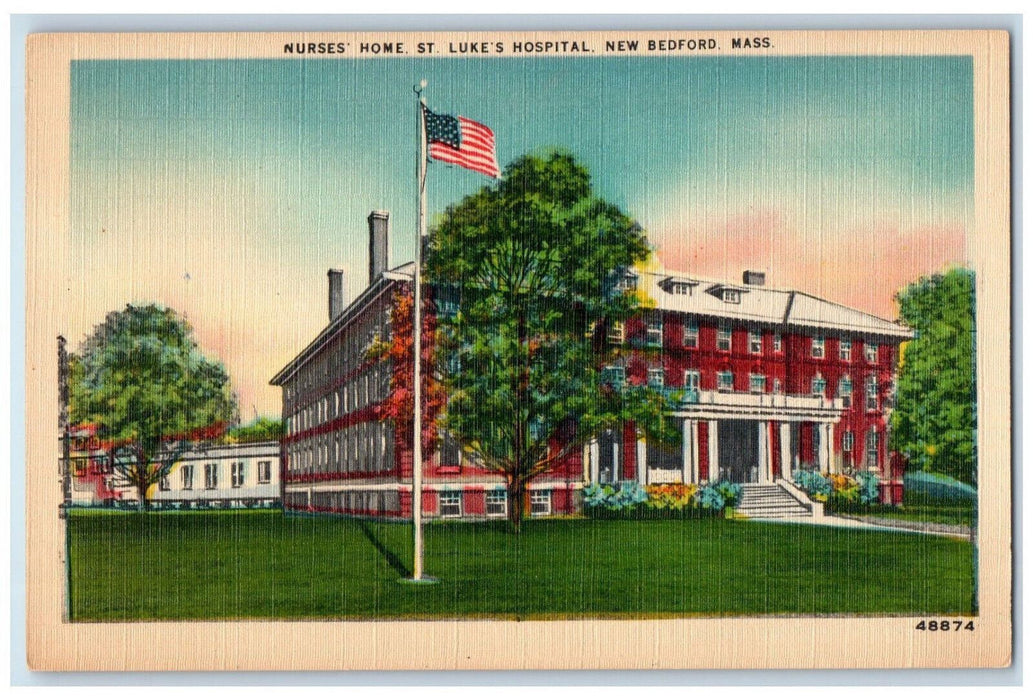c1940's Nurses Home St. Luke's Hospital New Bedford Massachusetts MA Postcard