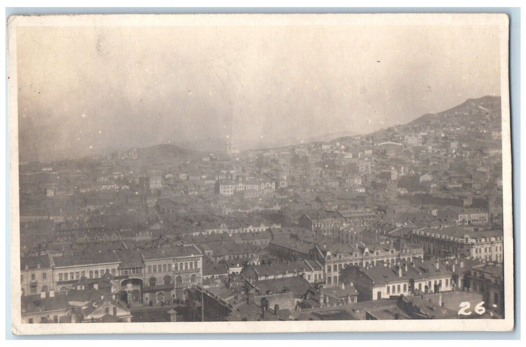 1918 Bird's Eye View Of Vlad Ivostok Russia WWI RPPC Photo Antique Postcard