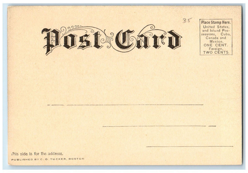 c1905 Clarke Library and Unitarian Church Northampton Massachusetts MA Postcard