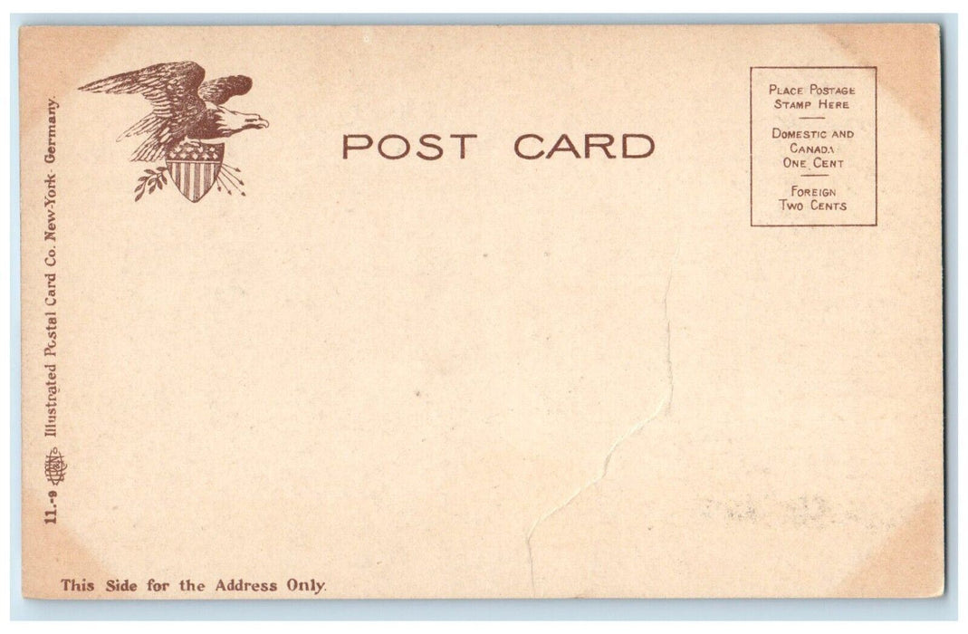 c1905 View Of High School Building Worcester Massachusetts MA Antique Postcard