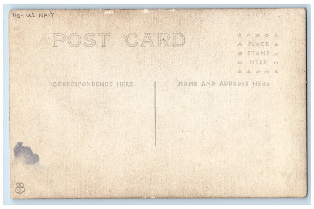 c1910's 12" Firing U.S.S. Georgia GA, US Navy RPPC Photo Antique Postcard