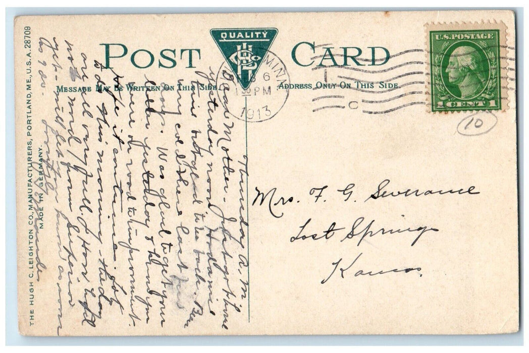 1913 Houghton Point Lone Pine Lone Rock Washburn Wisconsin WI Vintage Postcard