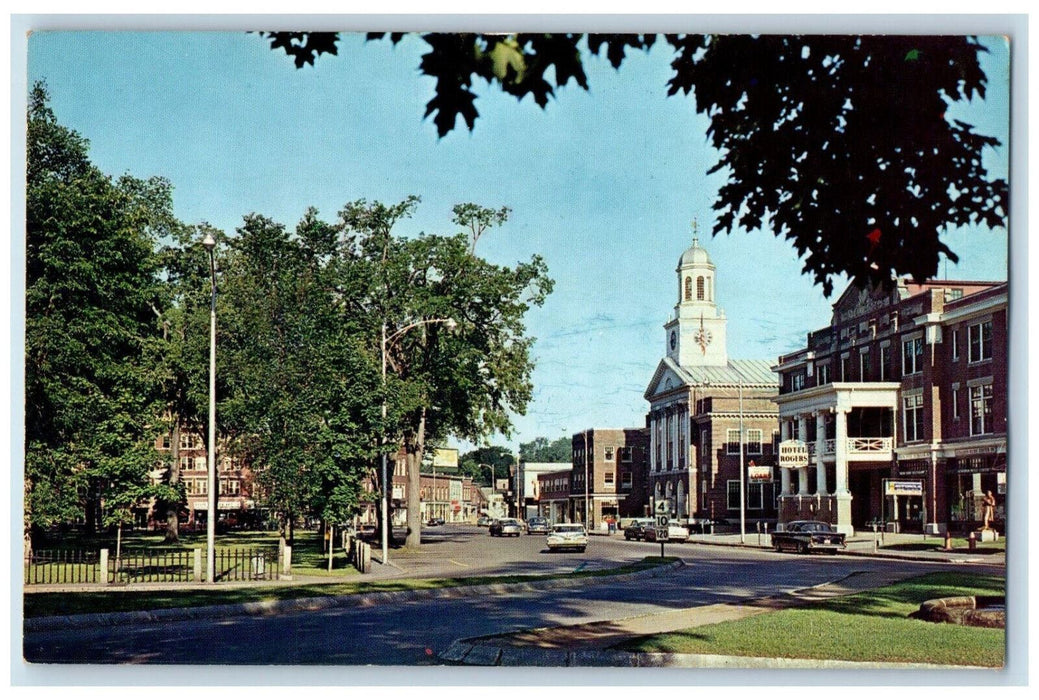 c1950's The Common and Business District Lebanon New Hampshire NH Postcard