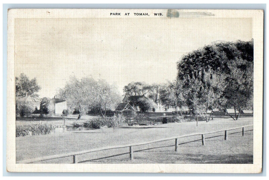 1943 Park At Tomah Wisconsin WI Seattle Washington Antique Vintage Postcard