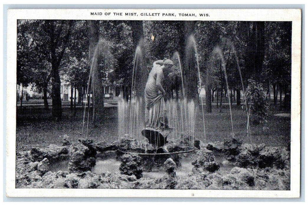 c1940 Maid Of The Mist Gillett Park Tomah Wisconsin WI Vintage Antique Postcard