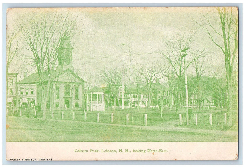 c1905 Colburn Park Looking North East Lebanon New Hampshire NH Postcard