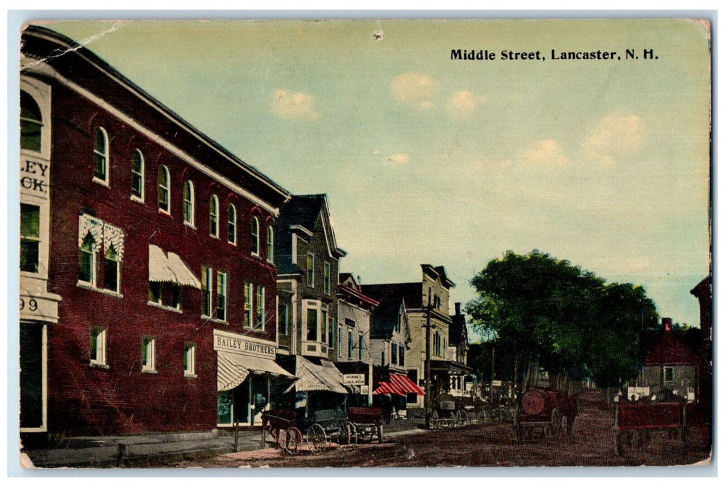 c1910 Bailey Brothers Middle East Lancaster New Hampshire NH Postcard
