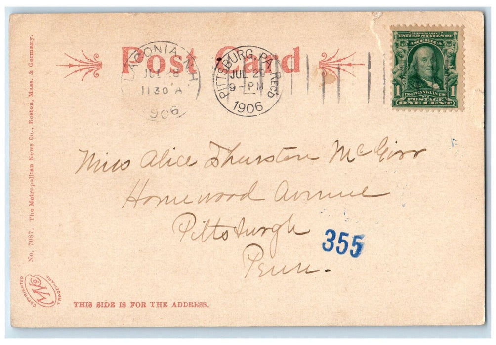 1906 Passenger Station Laconia New Hampshire NH Antique Posted Postcard