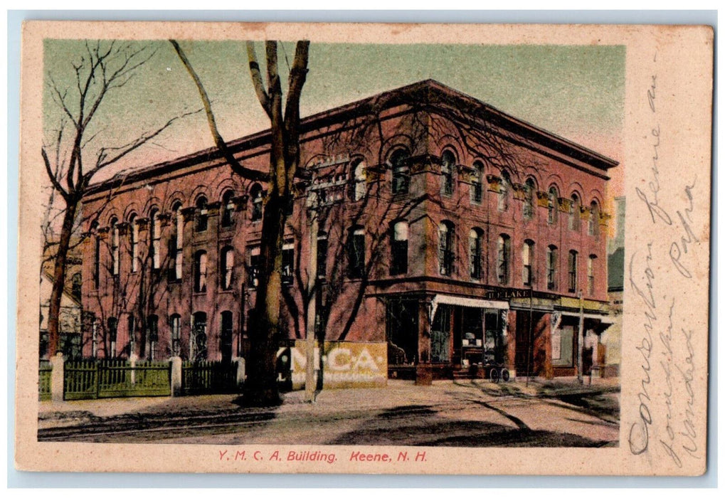 1906 YMCA Building Keene New Hampshire NH Ashland NH Posted Postcard