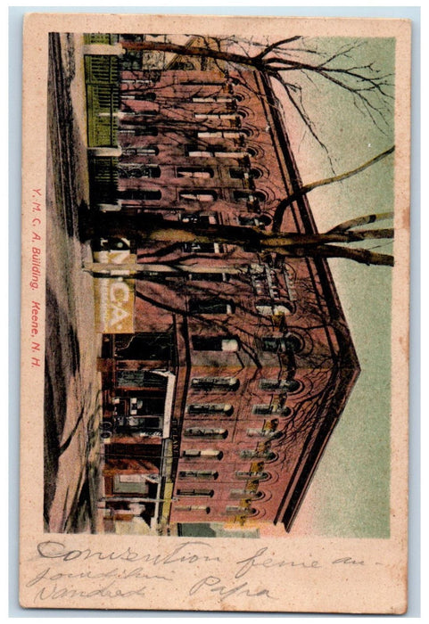 1906 YMCA Building Keene New Hampshire NH Ashland NH Posted Postcard