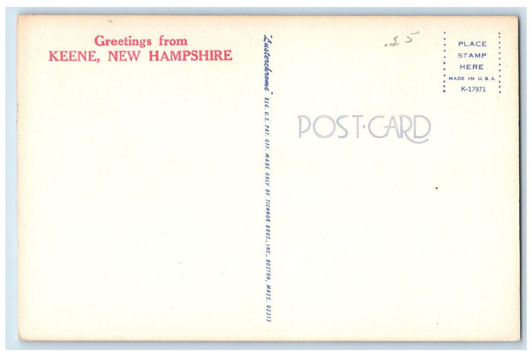c1960s Making Sand Castle Greetings from Keene New Hampshire NH Vintage Postcard