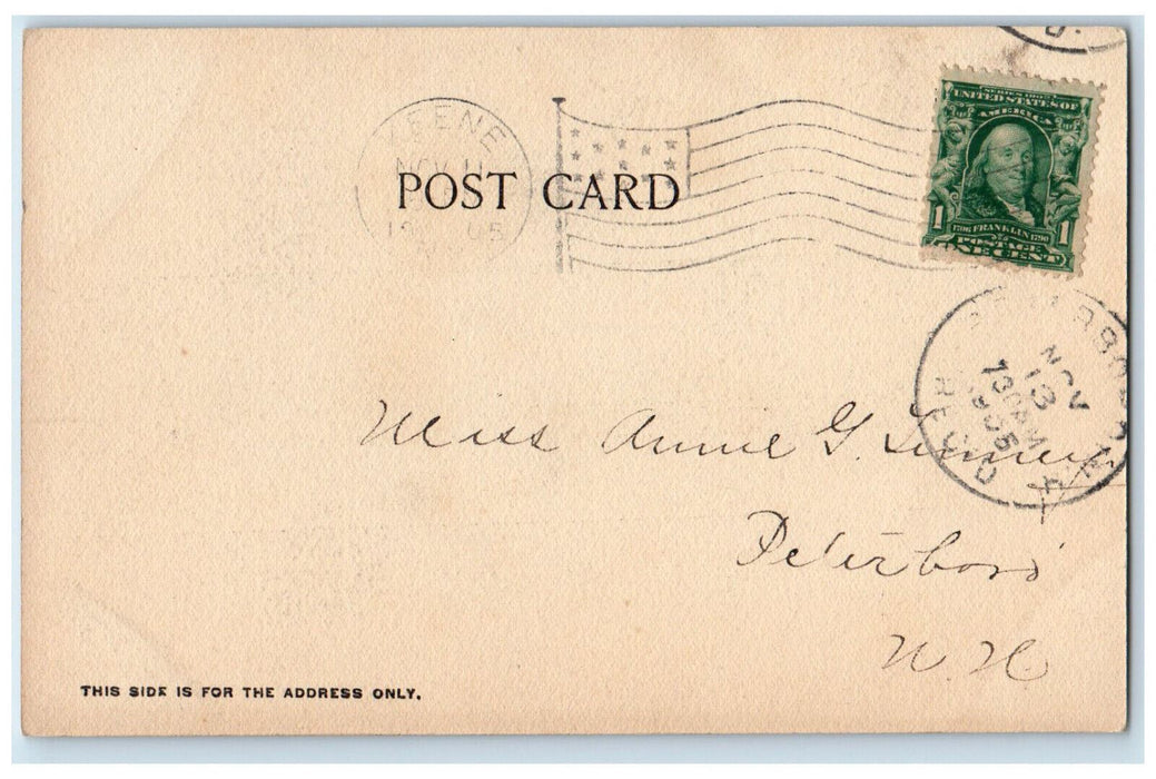 1904 High School Keene New Hampshire NH Antique Posted Albertype Postcard