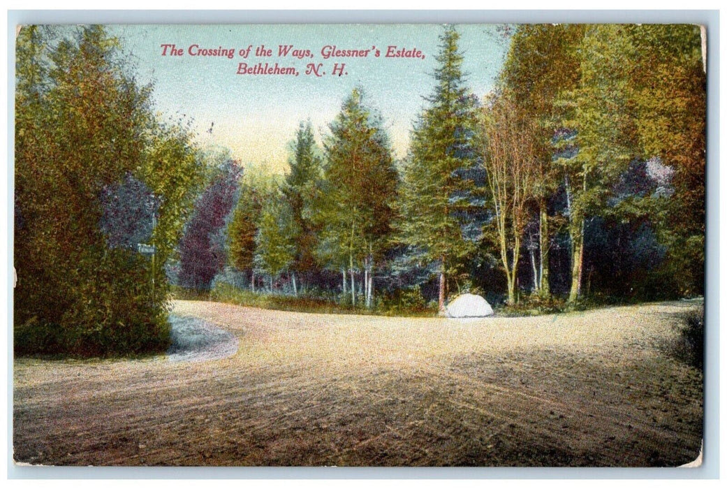 c1910 Crossing Ways Glessner Estate Bethlehem New Hampshire NH Vintage Postcard