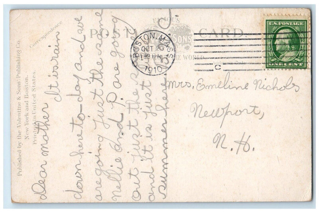 1910 On the Charles River Boston Massachusetts Antique Vintage Posted Postcard