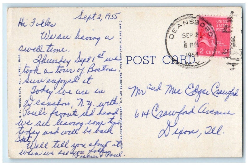 1954 Lowell Technology Institute Building Massachusetts MA Vintage Postcard