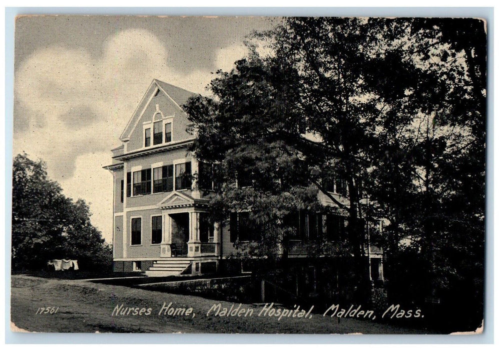 c1910's Nurses Hospital Building Home Malden Massachusetts MA Antique Postcard