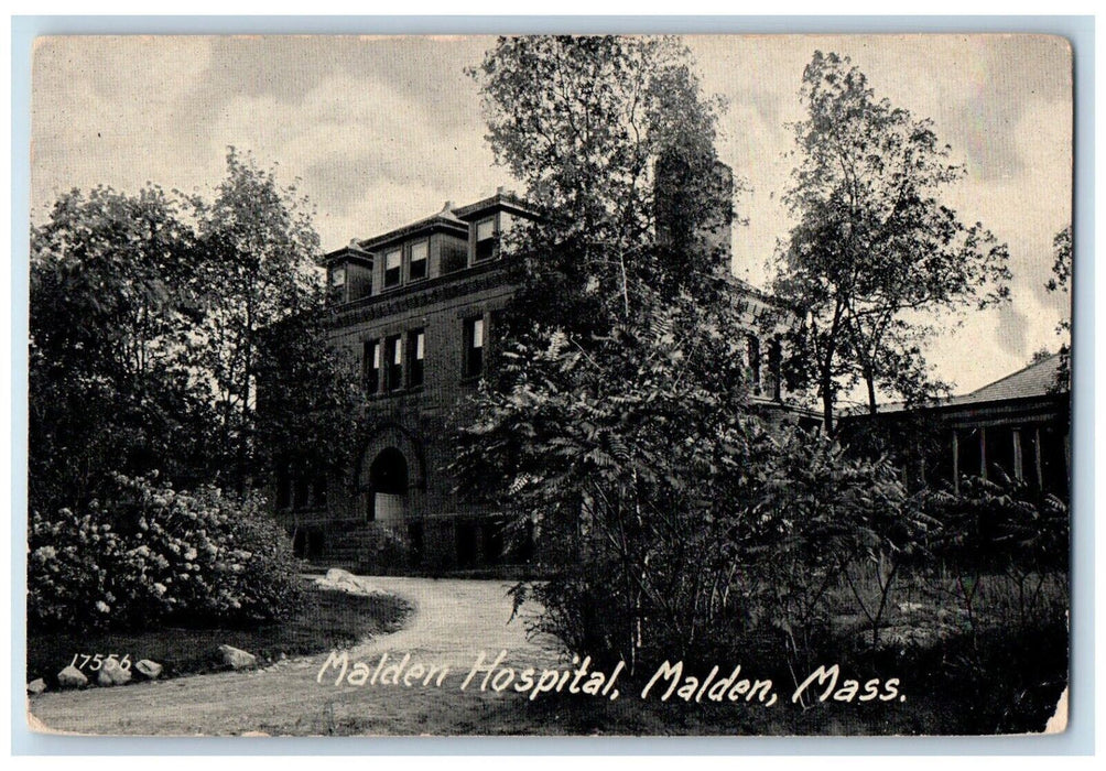 c1910's View Of Malden Hospital Building Massachusetts MA Antique Postcard