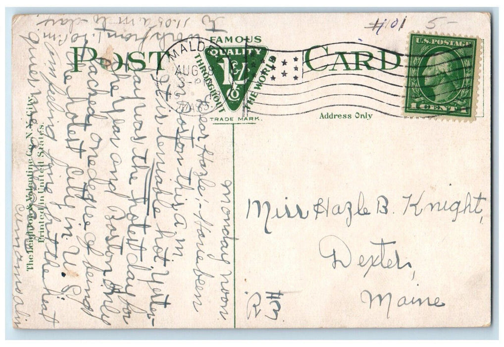 1918 First Parish Chruch Universal Malden Massachusetts MA Vintage Postcard