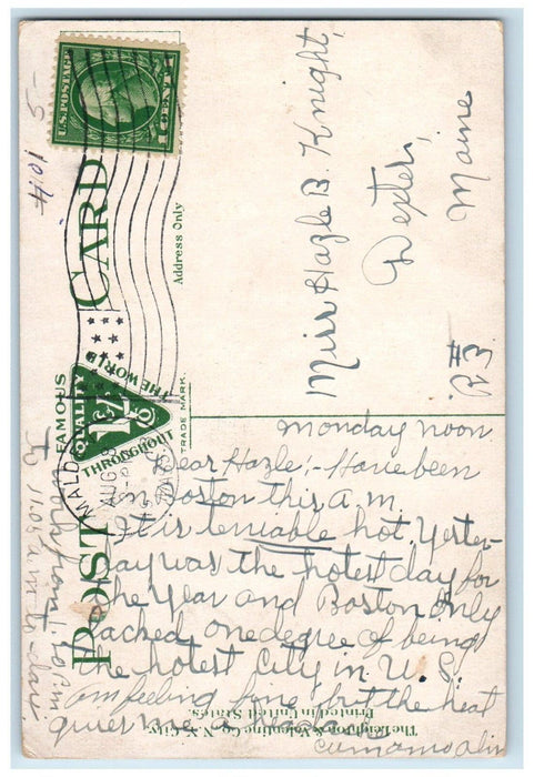 1918 First Parish Chruch Universal Malden Massachusetts MA Vintage Postcard