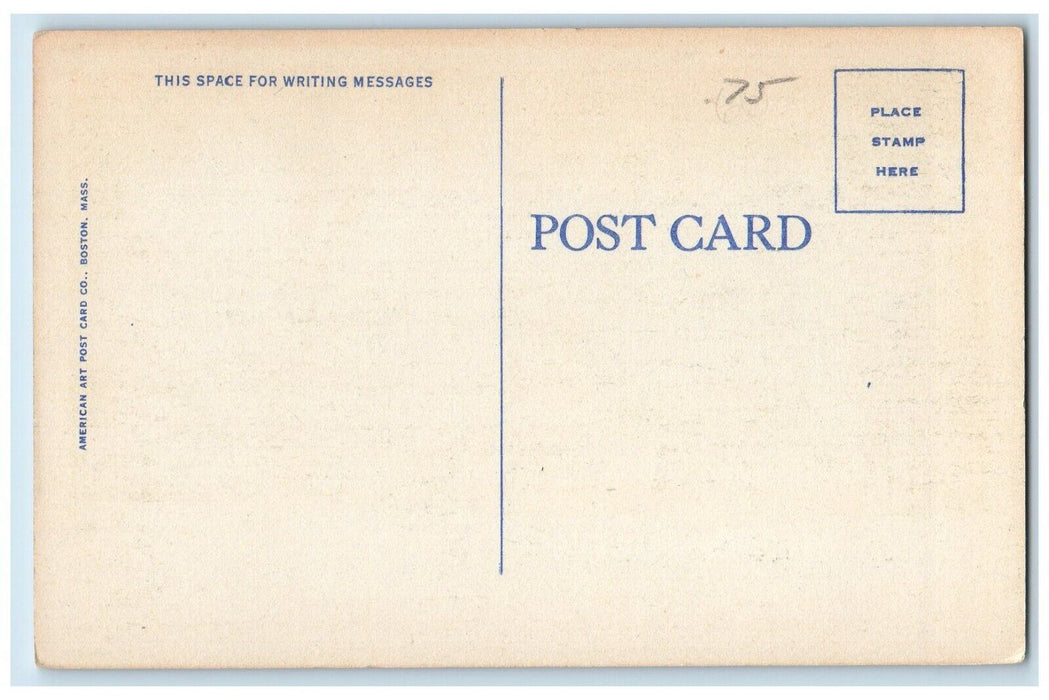First Public Library Street View Malden Massachusetts MA Vintage Postcard