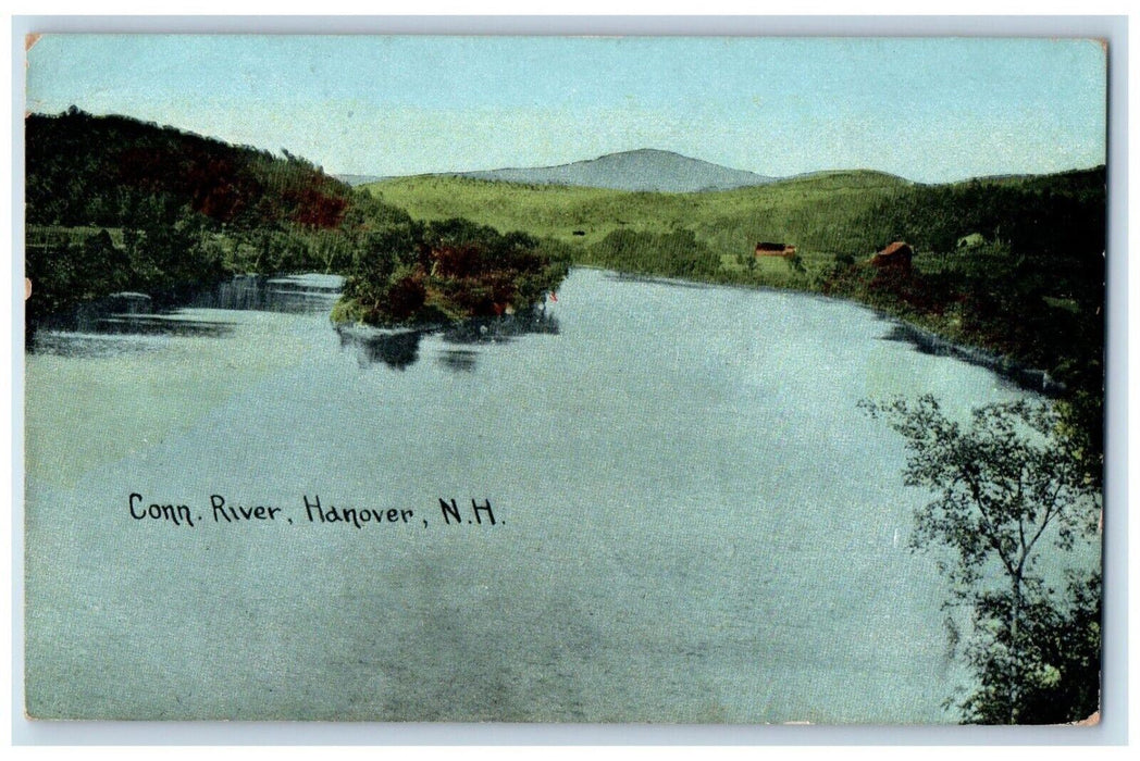 1914 Connecticut River Lake Mountain Hanover New Hampshire NH Vintage Postcard