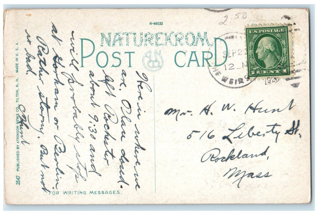 1926 Weirs By Night Lake Winnipesaukee New Hampshire NH Naturekrom Postcard