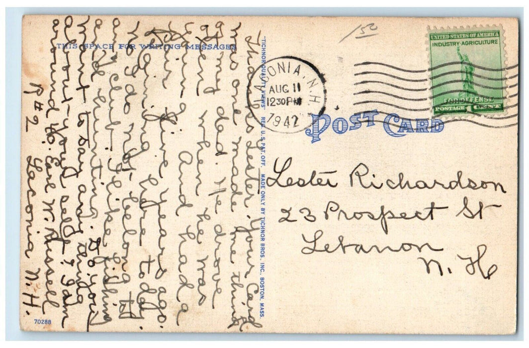 1942 Steamer Mt Washington Alton Lake Bay Winnipesaukee New Hampshire Postcard