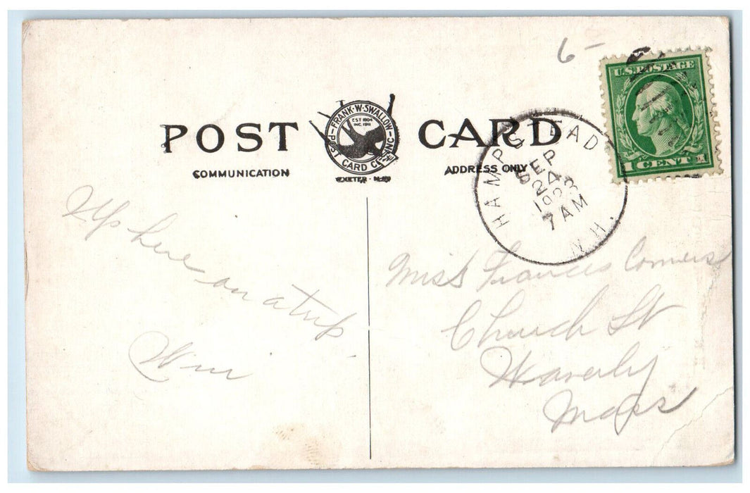 1923 Congregational Church Hampstead New Hampshire NH JR Frost Postcard