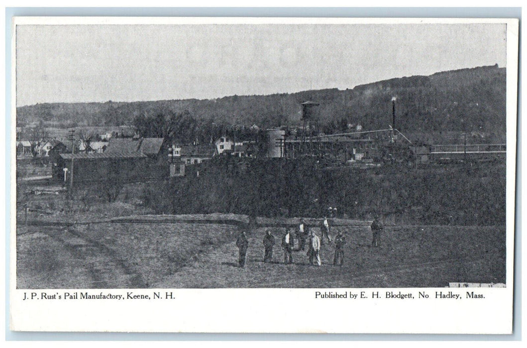 c1905 J.P. Rust's Pail Manufactory Keene New Hampshire NH Antique Postcard